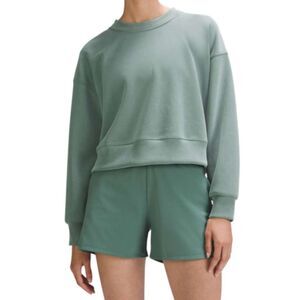 Lululemon Softstreme Perfectly Oversized Cropped Crew Medium Forest